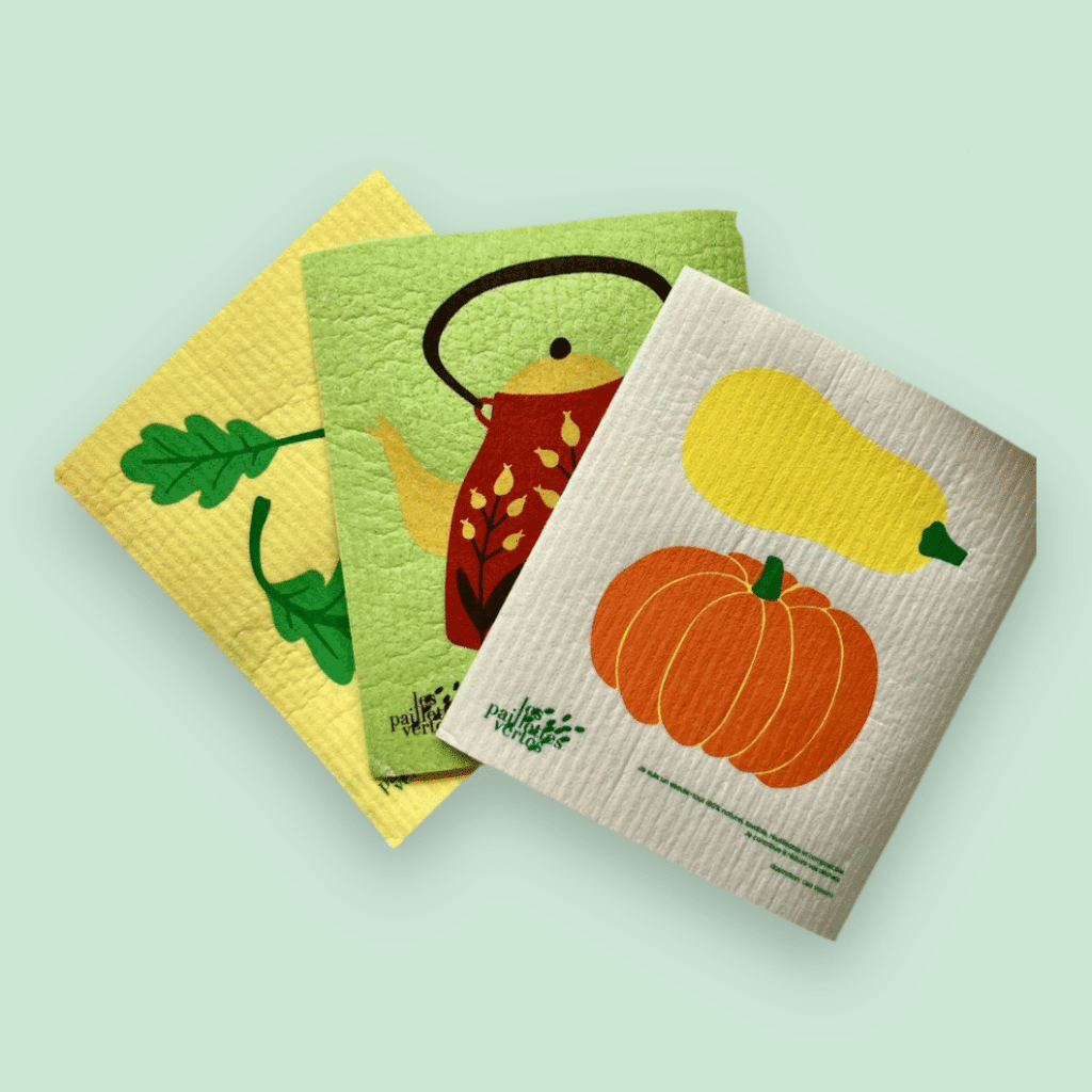 Carré essuie-tout lavable Automne par Lisa Voisard