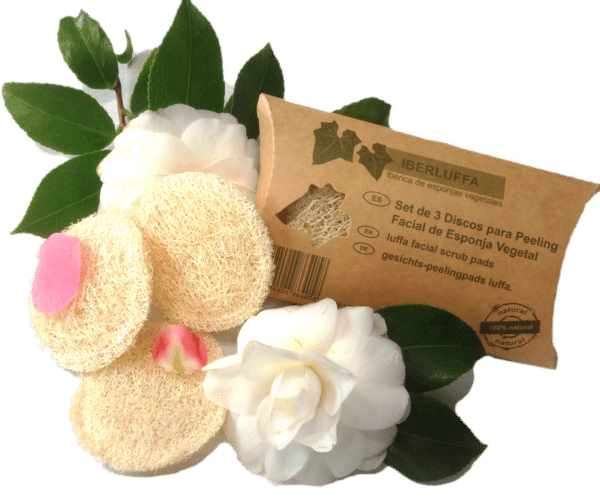 Set de 3 disques pour peeling facial Luffa