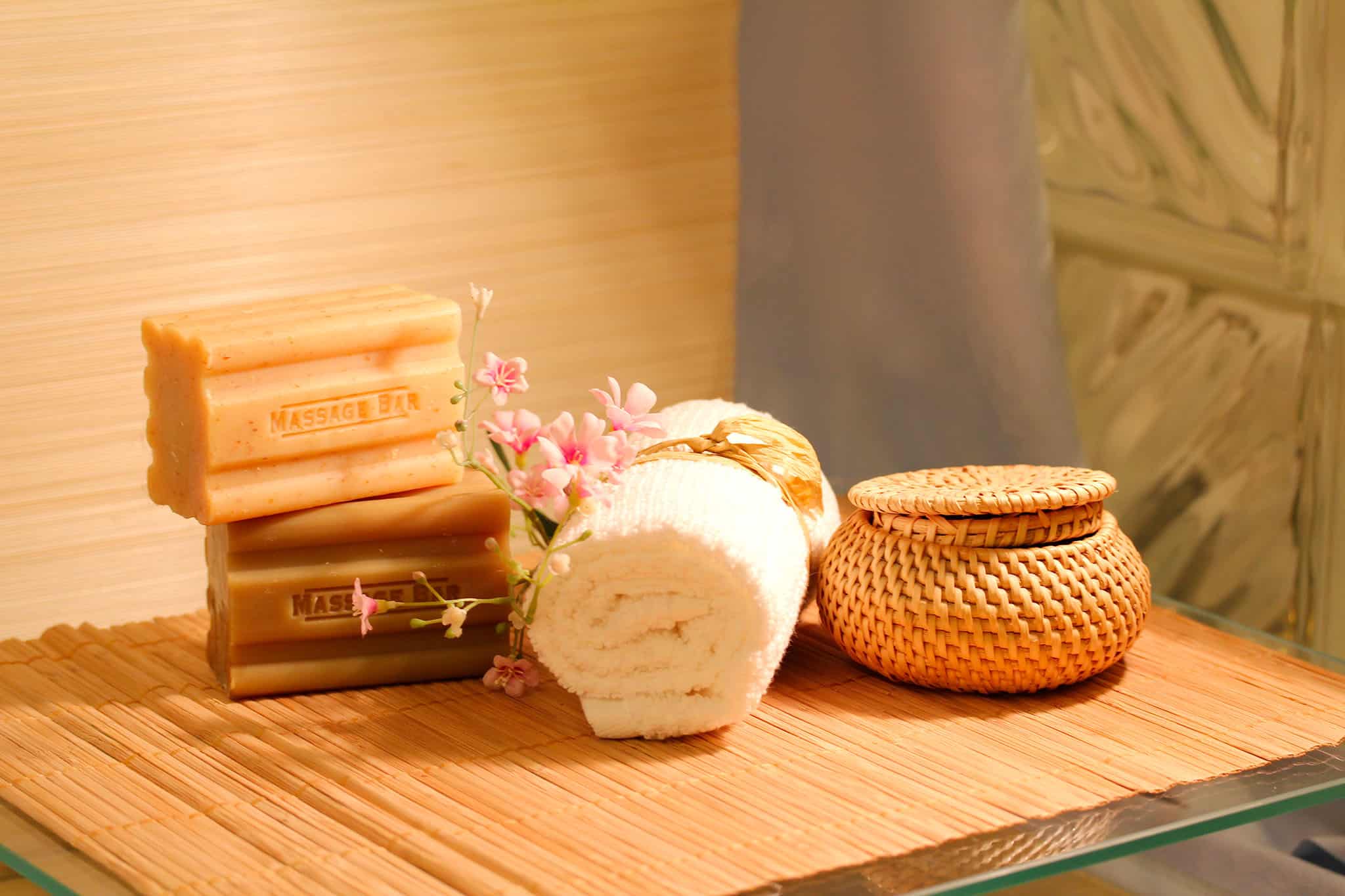 Assortiment de produit bien-être.