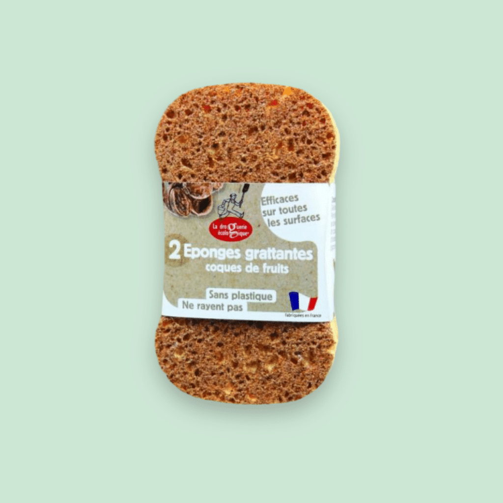 Duo Éponges Grattantes Naturelles – Coque de Fruits