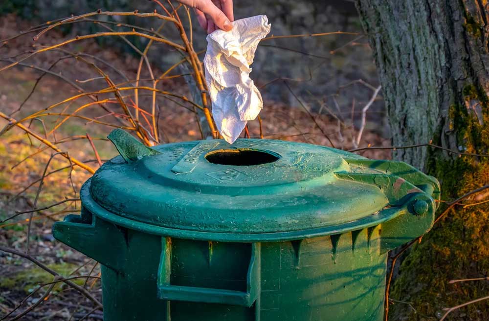 Essuie-tout jetable Déchet Polluant